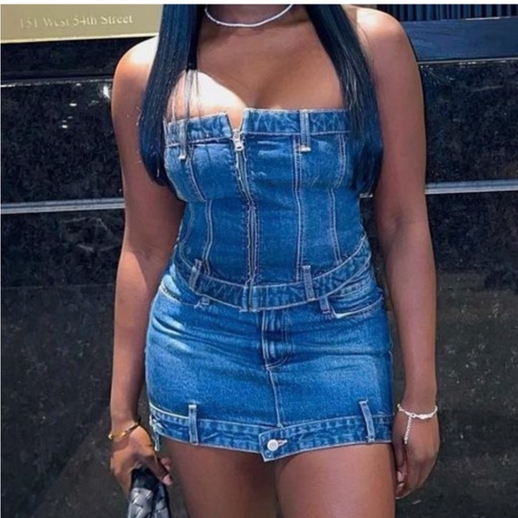 Zara Tops - Zara denim corset top